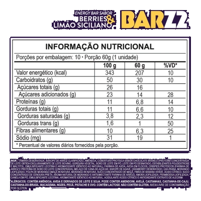 Barra Energética Z2 BARZ Unissex