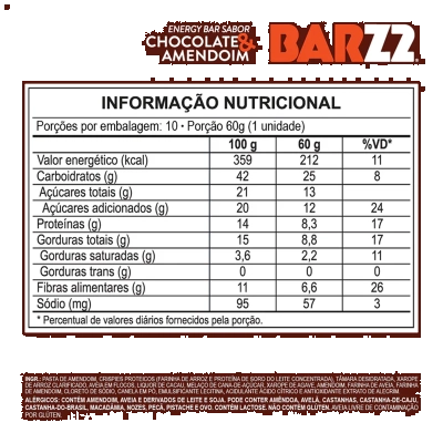 Barra Energética Z2 BARZ Unissex