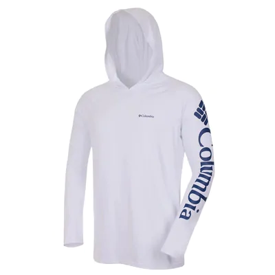 Camiseta Columbia Aurora Manga Longa Com Capuz Masculina - Branco