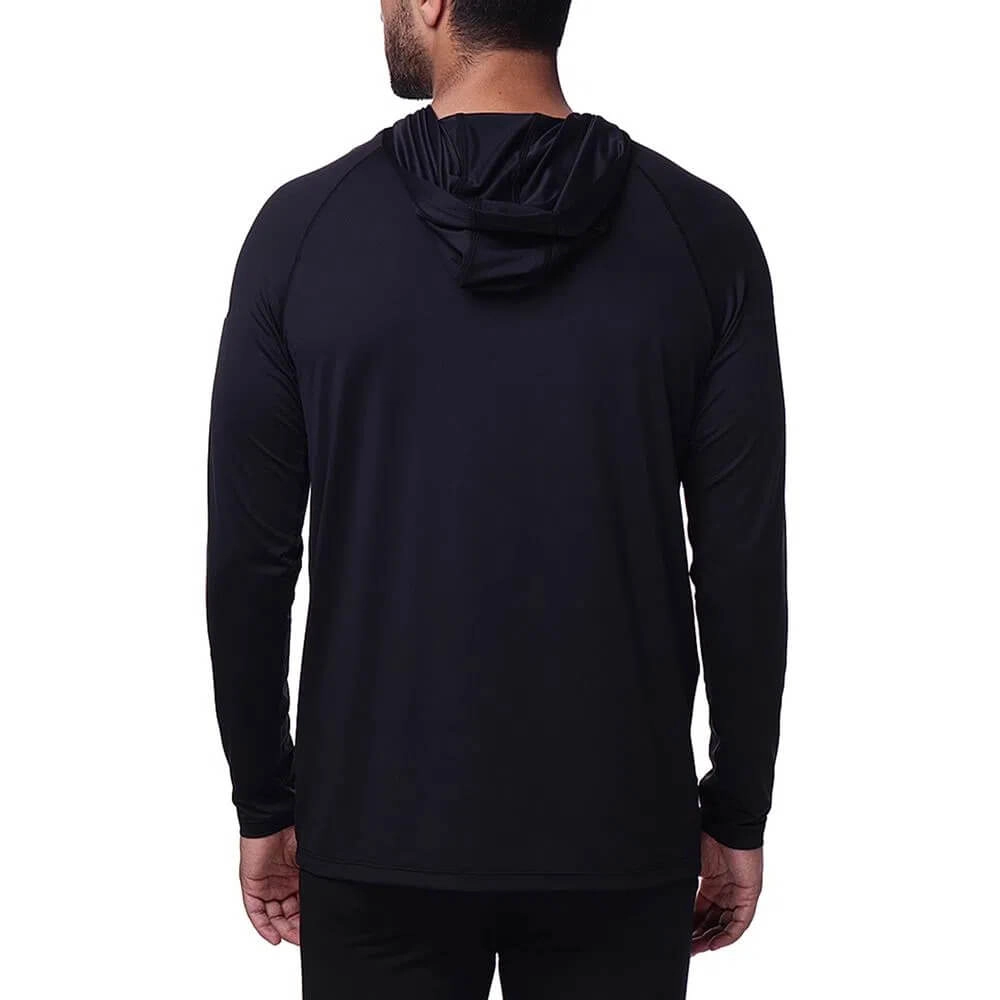 Camiseta Columbia Aurora Manga Longa Com Capuz Masculina - Preto