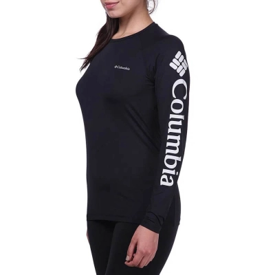Camiseta Columbia Aurora Manga Longa Feminina - Preta