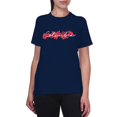 Camiseta Columbia Neblina Brand Lakeshore Feminina - Azul