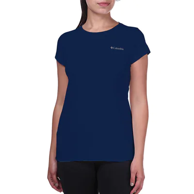 Camiseta Columbia Neblina Manga Curta Feminina - Azul Marinho