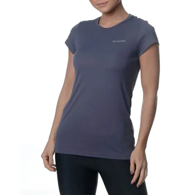 Camiseta Columbia Neblina Manga Curta Feminina -  Cinza Escuro