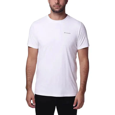 Camiseta Columbia Neblina Manga Curta Masculina -Branca