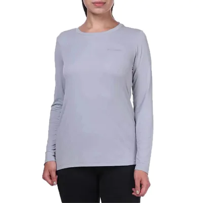 Camiseta Columbia Neblina Manga Longa Feminina - Cinza