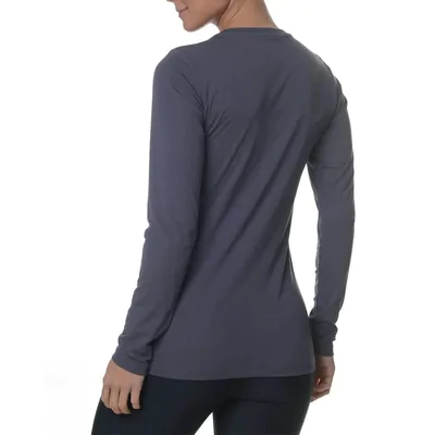 Camiseta Columbia Neblina Manga Longa Feminina - Cinza Escuro