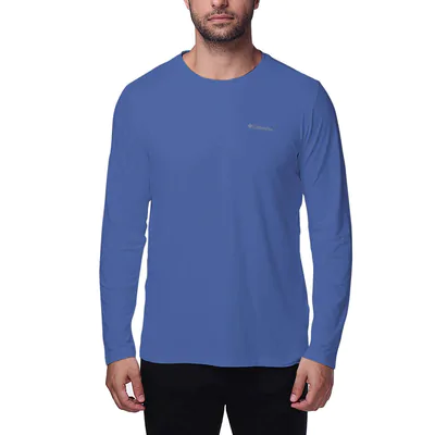 Camiseta Columbia Neblina Manga Longa Masculina - Azul Royal