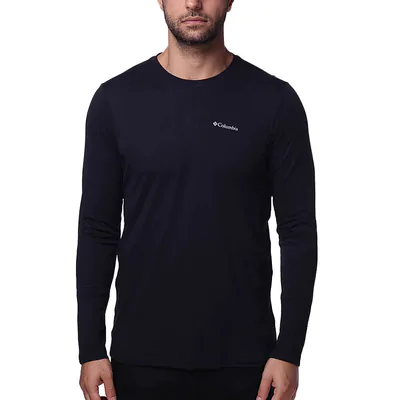 Camiseta Columbia Neblina Manga Longa Masculina - Preta