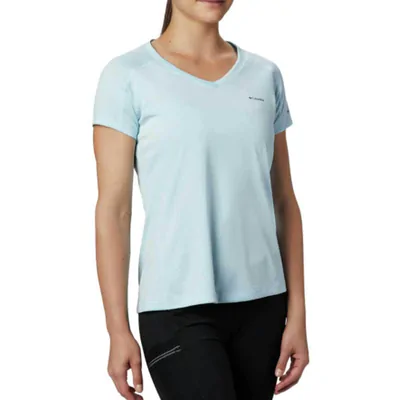 Camiseta Columbia Zero Rules Sleeve  Feminina - Azul Claro
