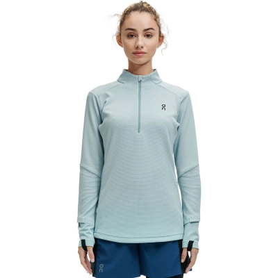 Camiseta Manga Longa On Running Climate Feminina - Azul Claro