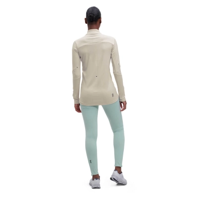 Camiseta Manga Longa On Running Climate Feminina - Creme