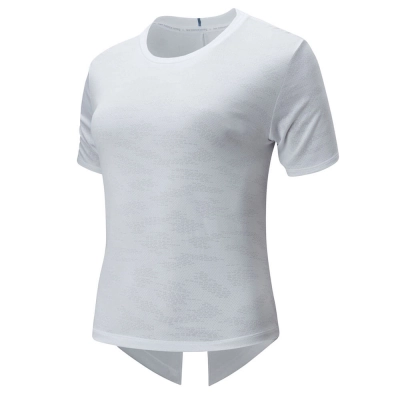 Camiseta New Balance Q Speed Jacquart Feminina - Branca