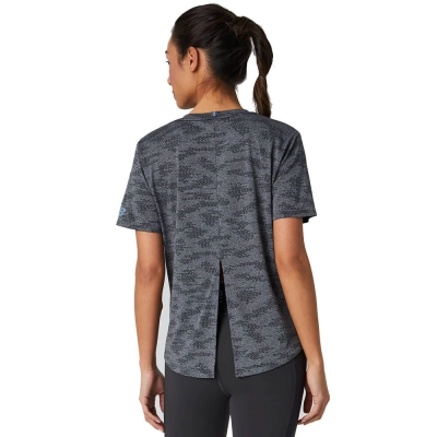 Camiseta New Balance Q Speed Jacquart Feminina - Cinza