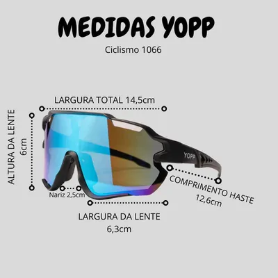 Óculos Yopp Ciclismo 1066 Lente Dourado
