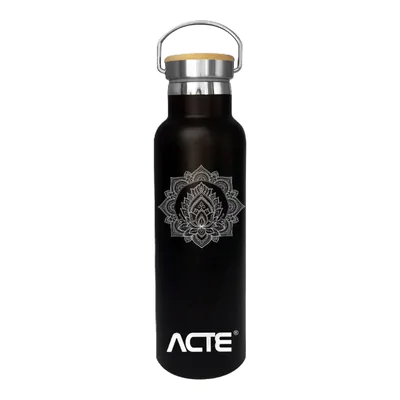 Garrafa Termica com Tampa de Bambu ACTE 600ML