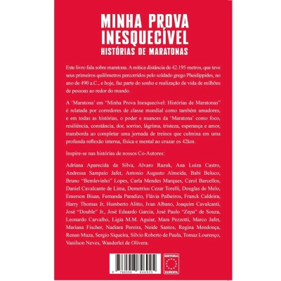 Livro Minha Prova Inesquecível: Histórias de Maratonas
