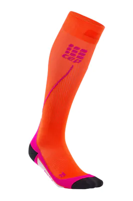 Meia de Compressão CEP Run Socks 2.0 Feminina - Laranja / Rosa