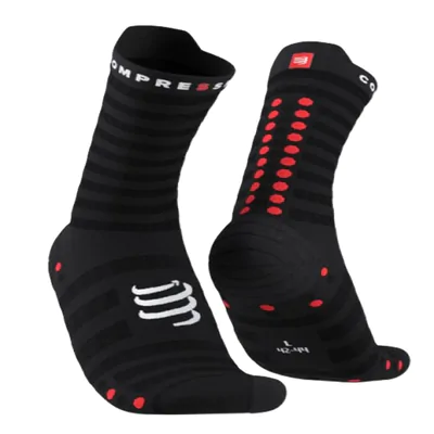 Meia de Compressão Compressport Para Corrida - Cano Médio – Run Hi V4 Ultra Light