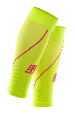 Polaina de Compressão CEP Pro+  Calf Sleeves 2.0 Feminino - Limão / Rosa